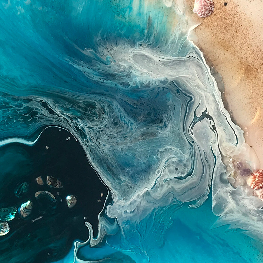 Abstract shoreline. Rise Above Ocean Seascape. Art Print Antuanelle 6 Limited Edition