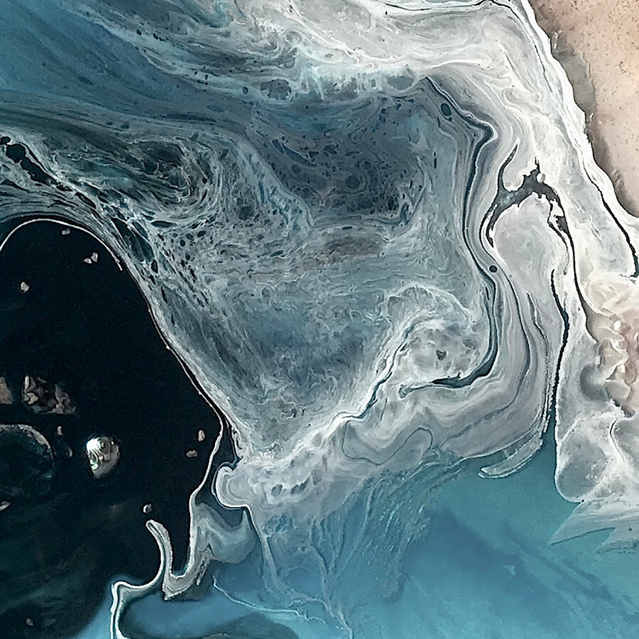 Abstract Sea. Muted Teal. Rise Above 4 Neutral. Art print. Antuanelle 3 Ocean Seascape. Limited Edition Print