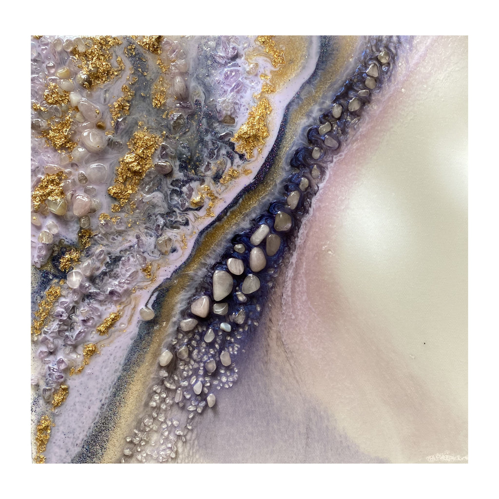- Light Amethyst Gemstone Artwork with Amethyst Abstract Crystal Artwork