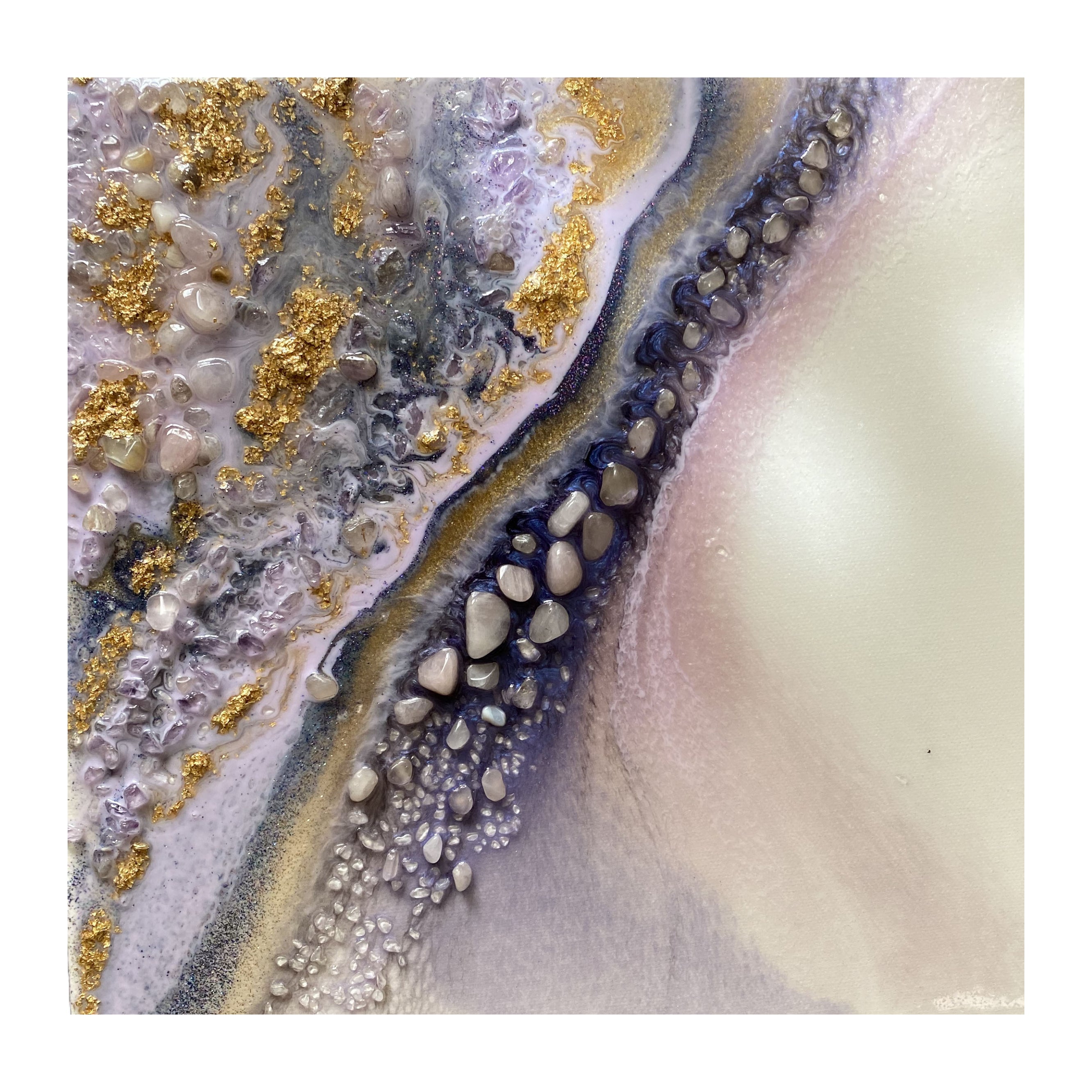 - Light Amethyst Gemstone Artwork with Amethyst Abstract Crystal Artwork