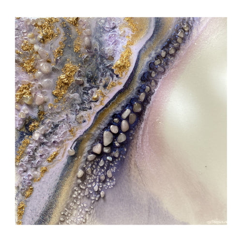 - Light Amethyst Gemstone Artwork with Amethyst Abstract Crystal Artwork