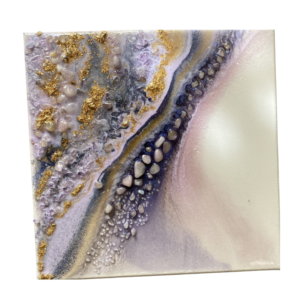 Light Amethyst Gemstone Artwork with Amethyst. COMMISSION