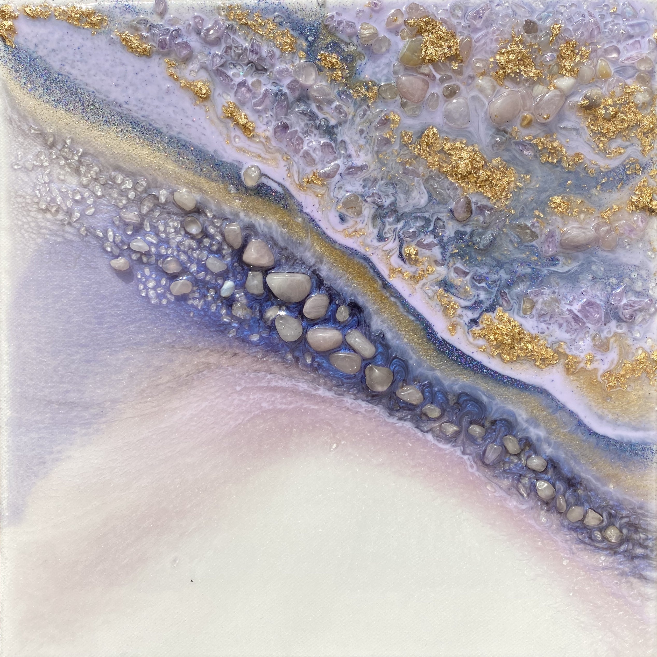 - Light Amethyst Gemstone Artwork with Amethyst Abstract Crystal Artwork