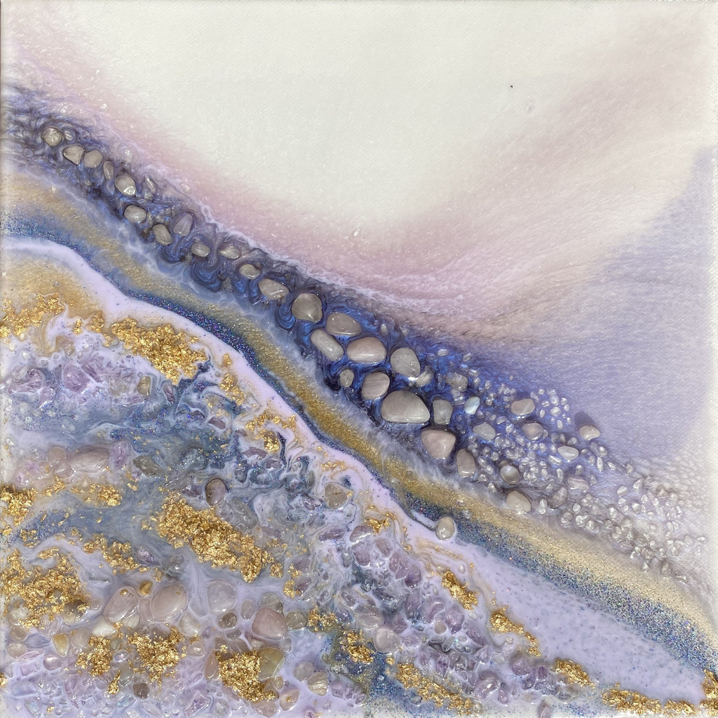 - Light Amethyst Gemstone Artwork with Amethyst Abstract Crystal Artwork