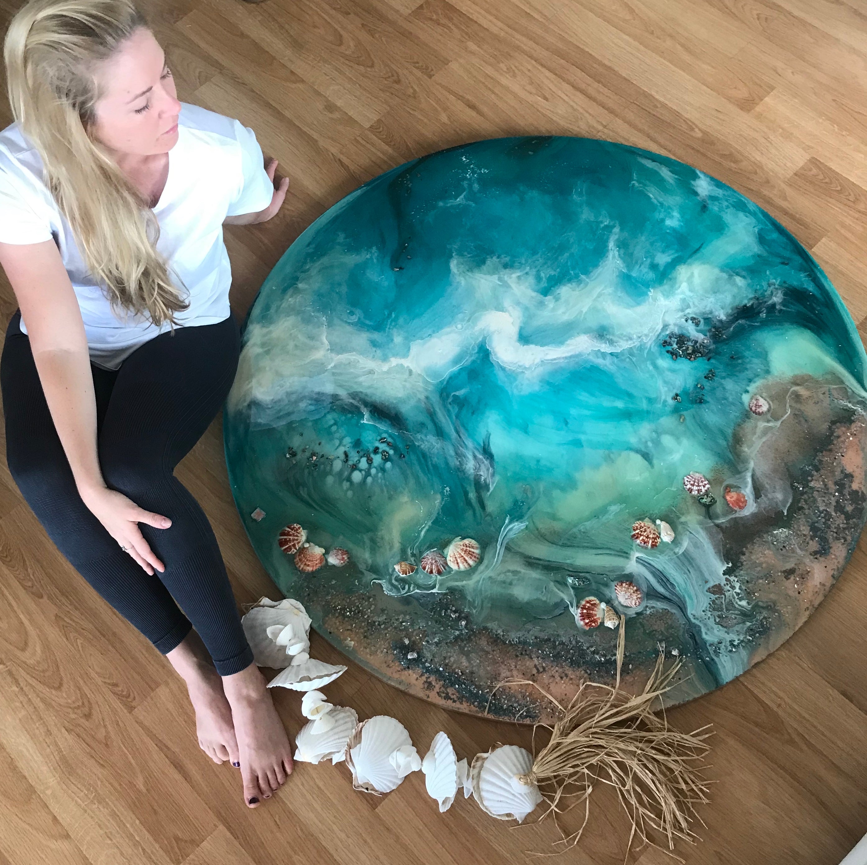 1 Mermaid. Ocean Artwork. COMMISSION