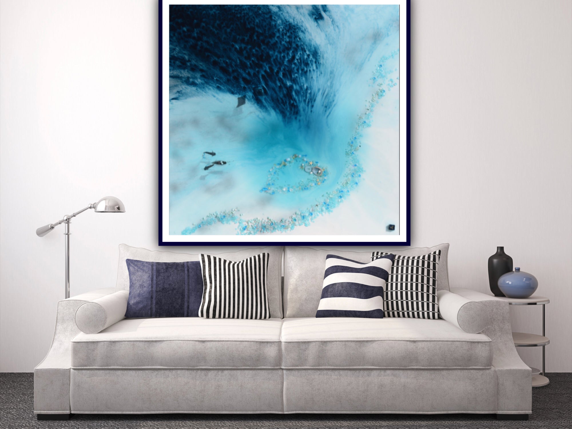Abstract Coast. Tropical Teal. Blue Lagoon. Art Print. Antunelle 5 Lagoon - Jewel Reef. Ocean. Limited Edition Print