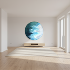 Abstract Seascape. Jervis Bay Ocean. Print. Antuanelle 1 Round Perspex Acrylic Print