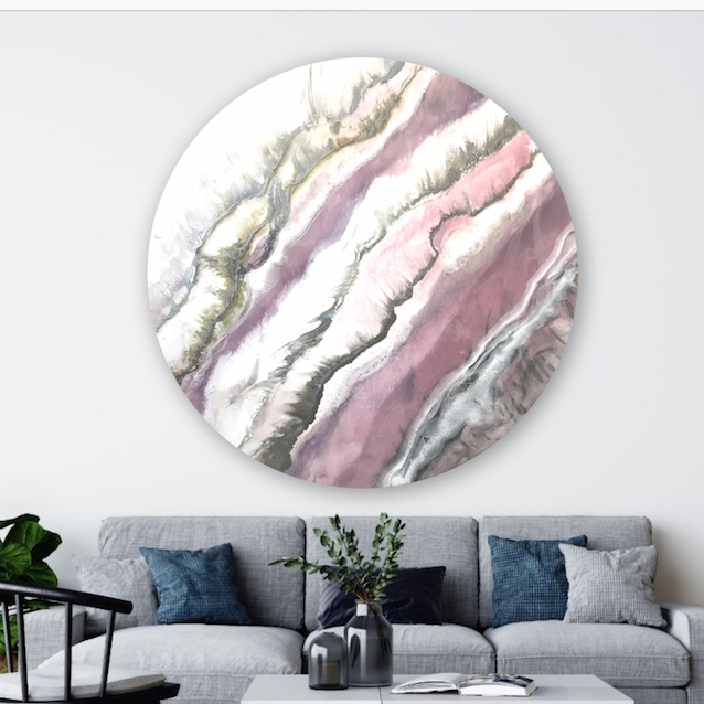 Blush Sands. Round Artwork