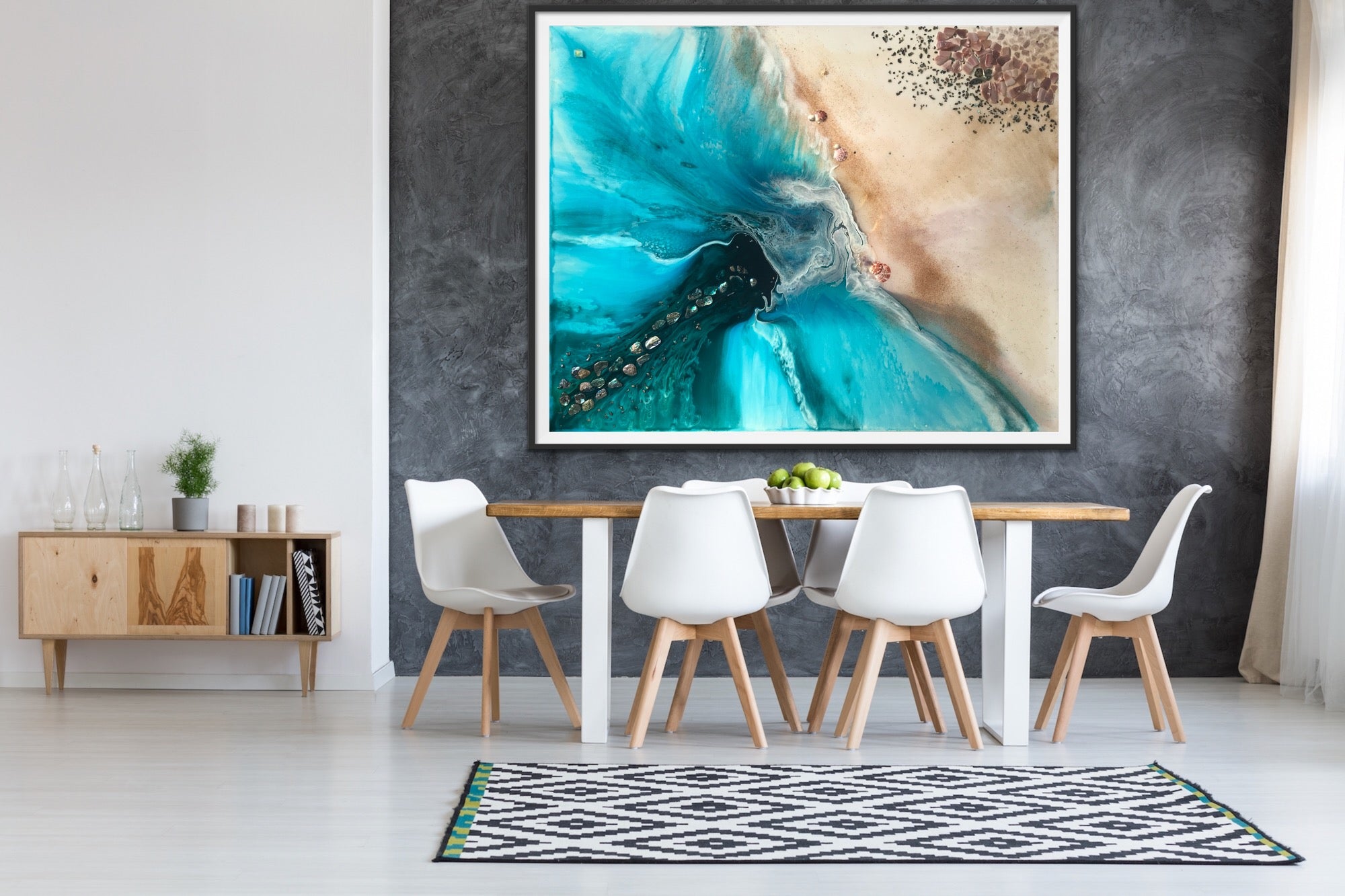 Abstract shoreline. Rise Above Ocean Seascape. Art Print Antuanelle 3 Limited Edition