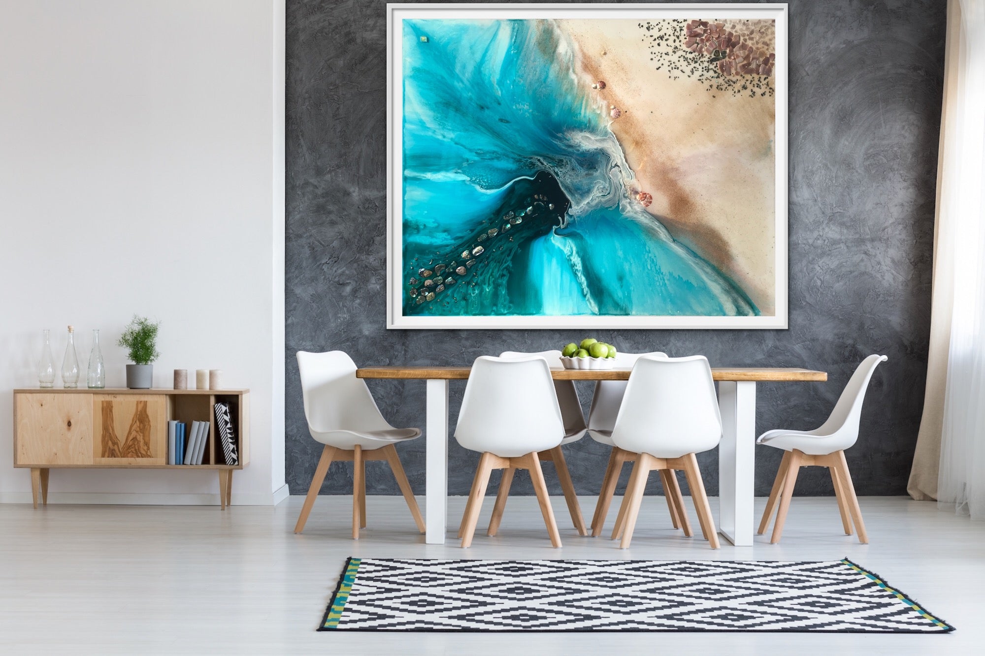 Abstract shoreline. Rise Above Ocean Seascape. Art Print Antuanelle 2 Limited Edition