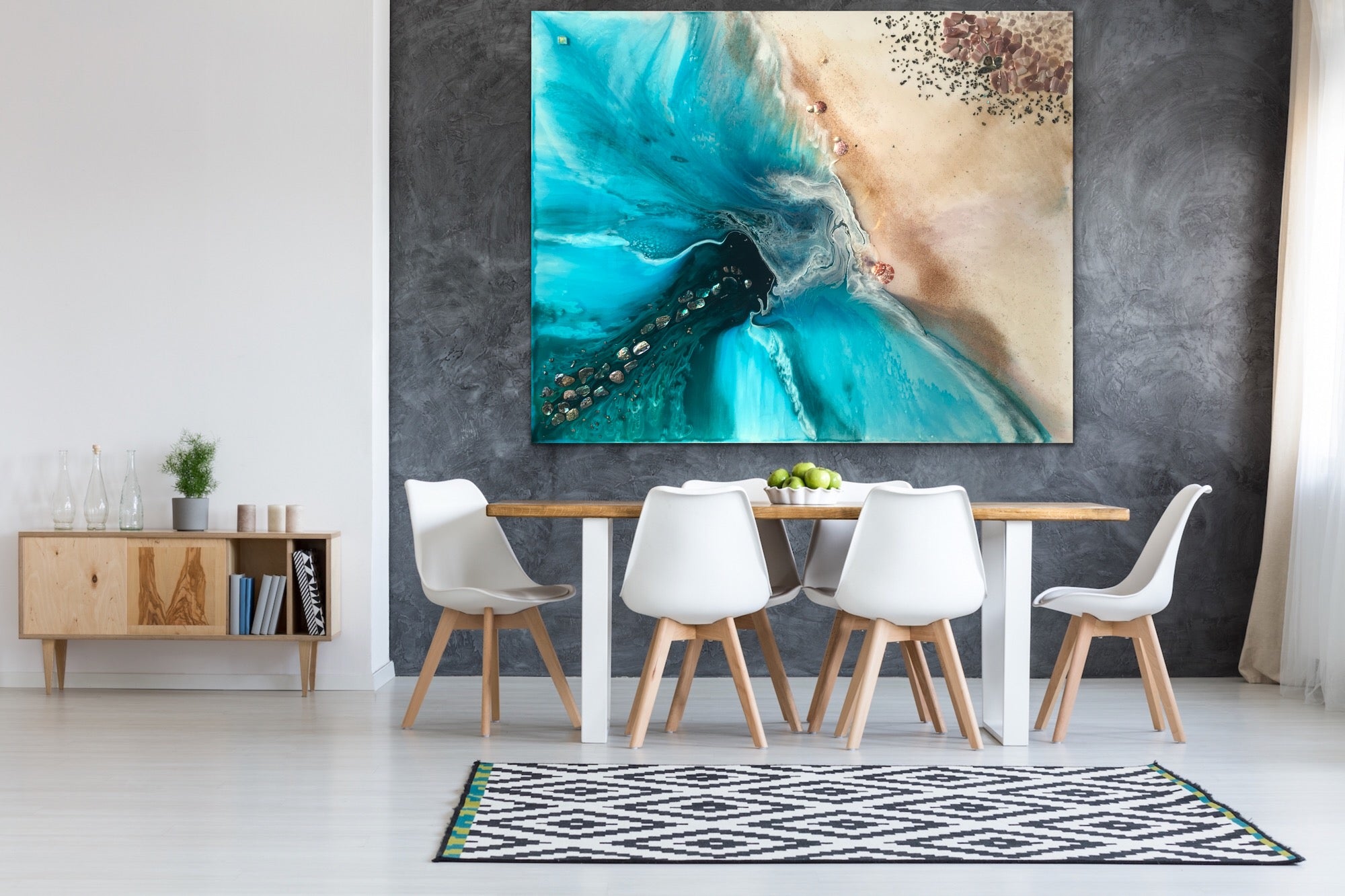 Abstract shoreline. Rise Above Ocean Seascape. Art Print Antuanelle 4 Limited Edition
