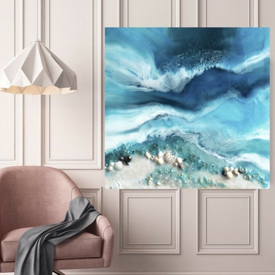 Abstract Teal Seascape. Whitsundays. Art Print. Antaunelle 1 Whitsundays 2. Limited Edition Print