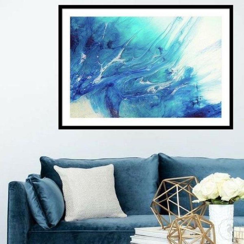 Abstract Seascape. Dreaming Gold Coast. Art Print. Antuanelle 1 Boho Ocean. Limited Edition Print