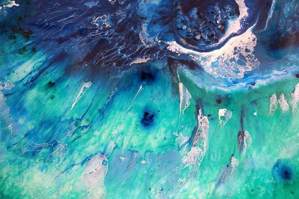 Abstract Surf. Turquoise. Bondi Surf Vibrant. Art print. Antuanelle 2 Aqua Green | Limited Edition Print