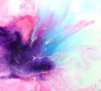 Abstract Floral Round. Pink and Blue. Calmo. Art Print. Antuanelle 4 Calmo | MARIE ANTUANELLE Round Perspex Acrylic Print