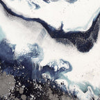 Abstract Ocean. Navy Wave. Ice Flow. Art Print. Antuanelle 3 Flow - Sydney Harbour Limited Edition Print