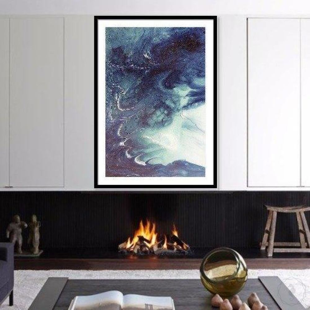 Abstract Seascape. Deep Greys. Dreaming Grey. Art Print. Antuanelle 1 Limited Edition Print
