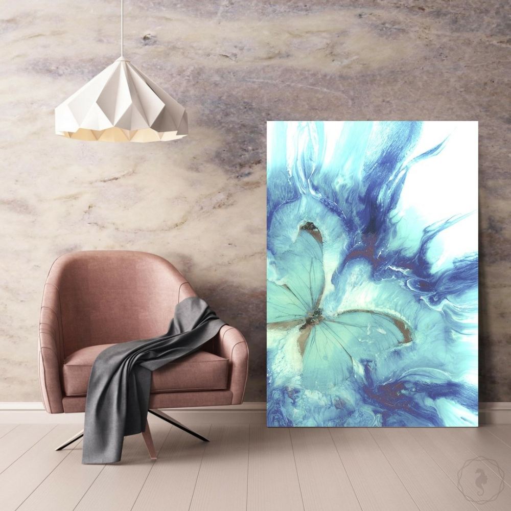 Abstract Butterfly. Dreaming Pastel Art Print. Antuanelle 1 Limited Edition Seascape Wave Wall