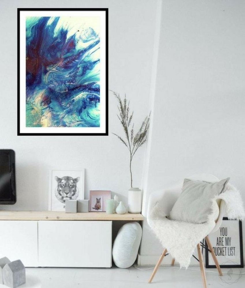 Abstract Ocean. Teal & Purple. Dreaming Indigo. Art Print. Antuanelle 2 Seascape. Limited Edition Print