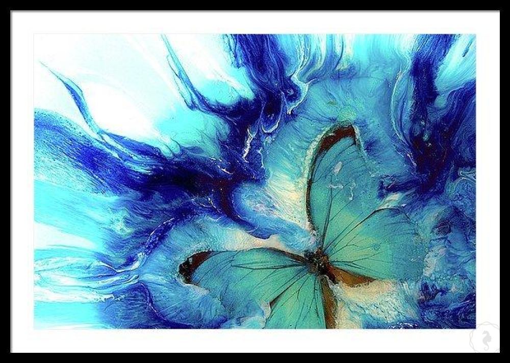 Abstract butterfly. Dreaming Butterfly Vibrant. Art Print. Antuanlle 4 Seascape. Limited Edition Print