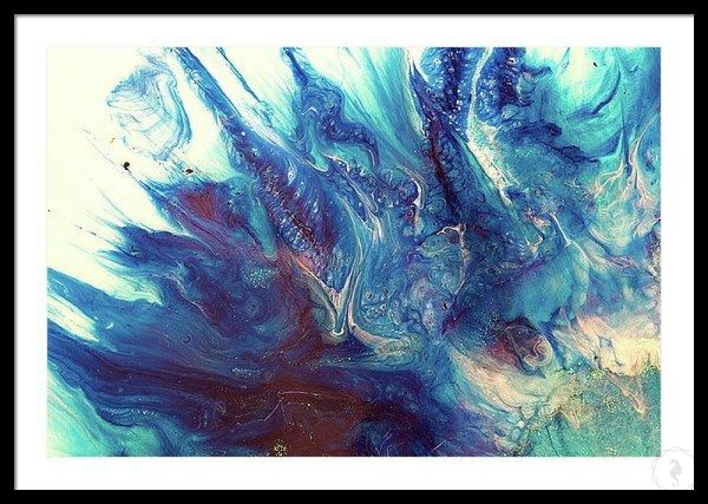 Abstract Ocean. Teal & Purple. Dreaming Indigo. Art Print. Antuanelle 5 Seascape. Limited Edition Print