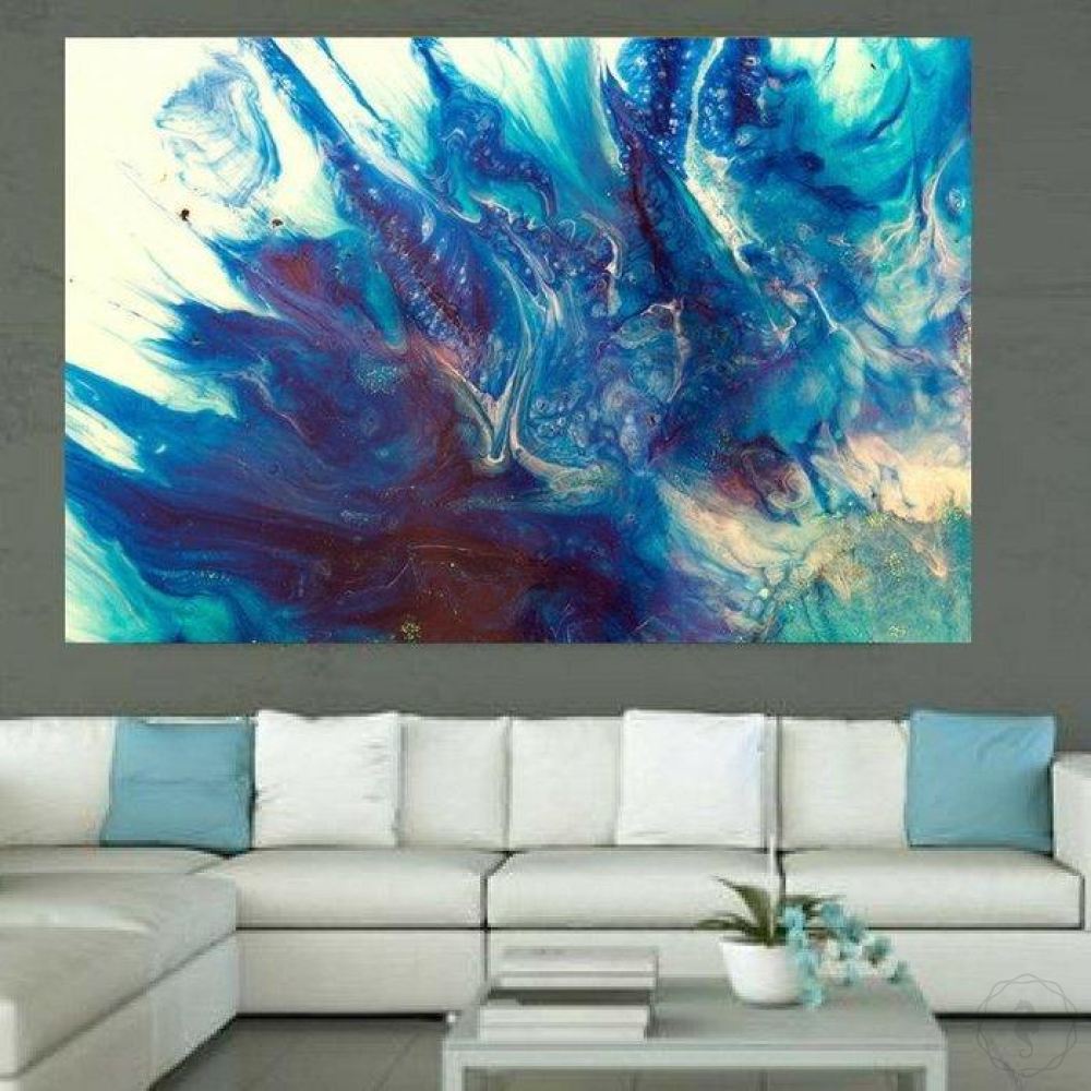 Abstract Ocean. Teal & Purple. Dreaming Indigo. Art Print. Antuanelle 1 Seascape. Limited Edition Print
