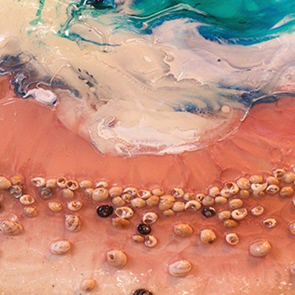 Abstract Sea. Blush Pinks. Venus Pink Seashells. Art Print. Antuanelle 3 Seascape. Limited Edition Print
