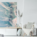Pastel Seascape. Grey & Teal. Neutral Seafoam. Art Print. Antuanelle 1 Seafoam Abstract Limited Edition Print