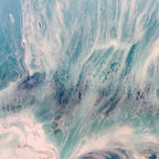 Pastel Seascape. Grey & Teal. Neutral Seafoam. Art Print. Antuanelle 3 Seafoam Abstract Limited Edition Print