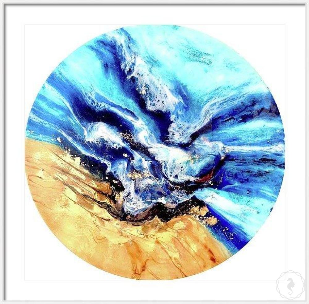 Round Abstract Ocean. Mosman wave. Art Print. Antuanelle 5 Seascape. Perspex Print