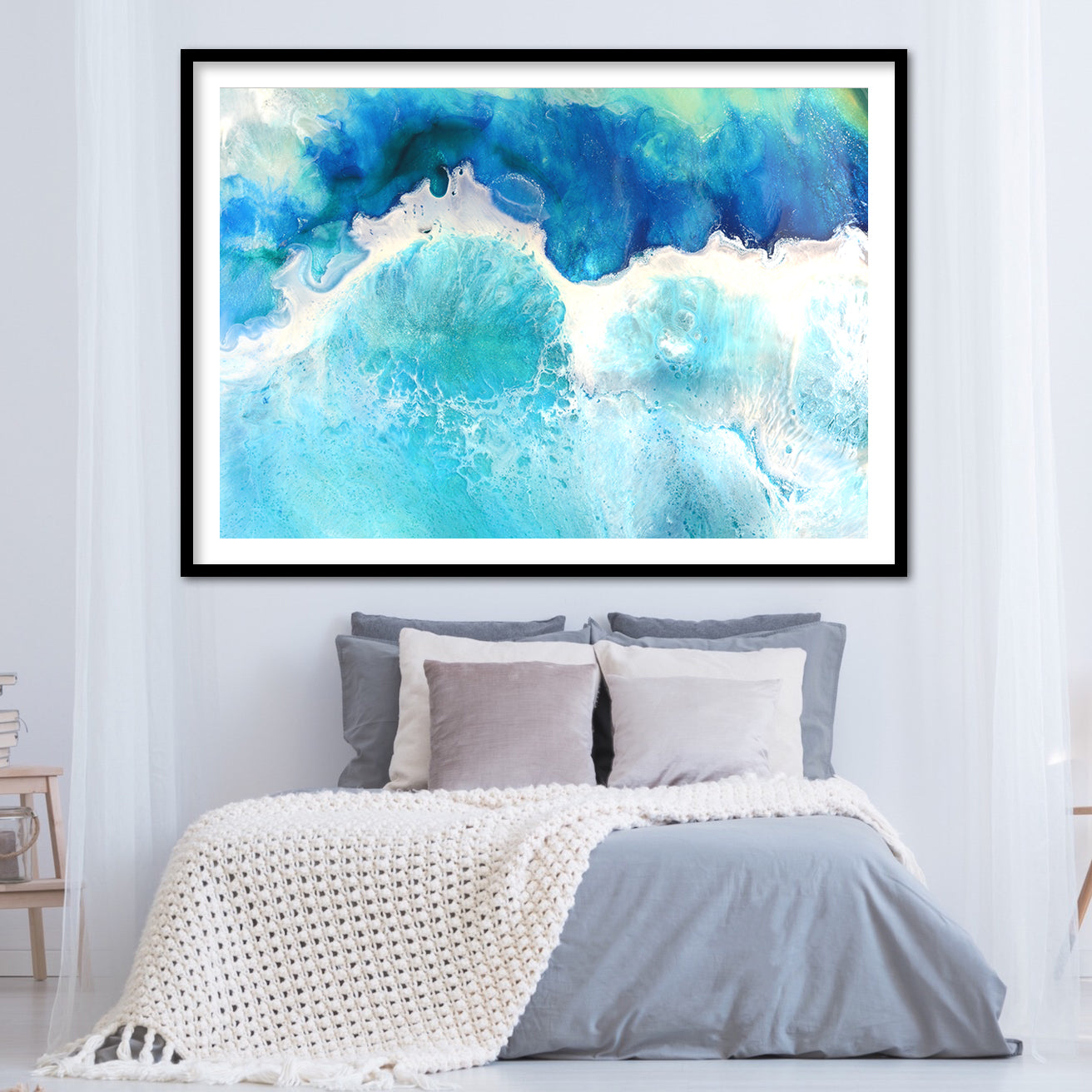 Abstract Sea. Laguna Beach 2 Tropical Artwork. Art Print. Antuanelle 3 Limited Edition Print