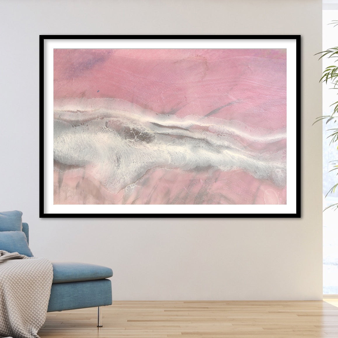 Abstract Coast. Rosy Pink Ocean. Blush Wave. Art Print. Antuanelle 3 Sands Coastal Artwork. Limited Edition Print