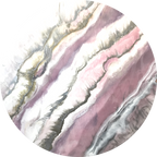 Abstract Pink Artwork. Blissful Blush. Art Print. Antuanelle 2 Round Perspex Acrylic Print