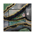 Black and Gold Opal with holographic effect on mirror set of 2
