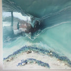 Crystal Clear. Ocean Gemstone Artwork with Amazonite.