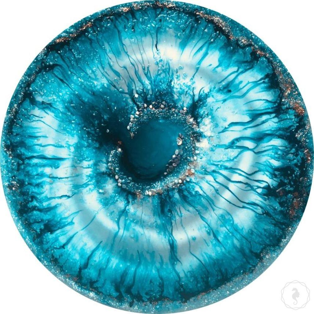 Teal abstract Seascape Abstract. Ocean Porthole. Beyond. Antuanelle 1 Abstract Seascape. Original Artwork