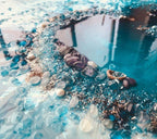 Made To Order. Porthole Artwork. Beyond. Abstract Oceanscape. Antuanelle 2 Seascape. Original Artwork with Quartz. COMMISSION. Custom