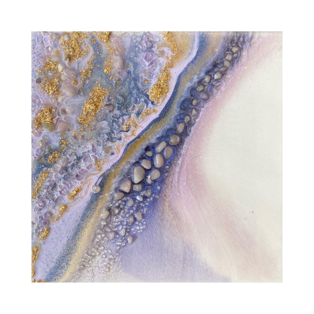 - Light Amethyst Gemstone Artwork with Amethyst Abstract Crystal Artwork