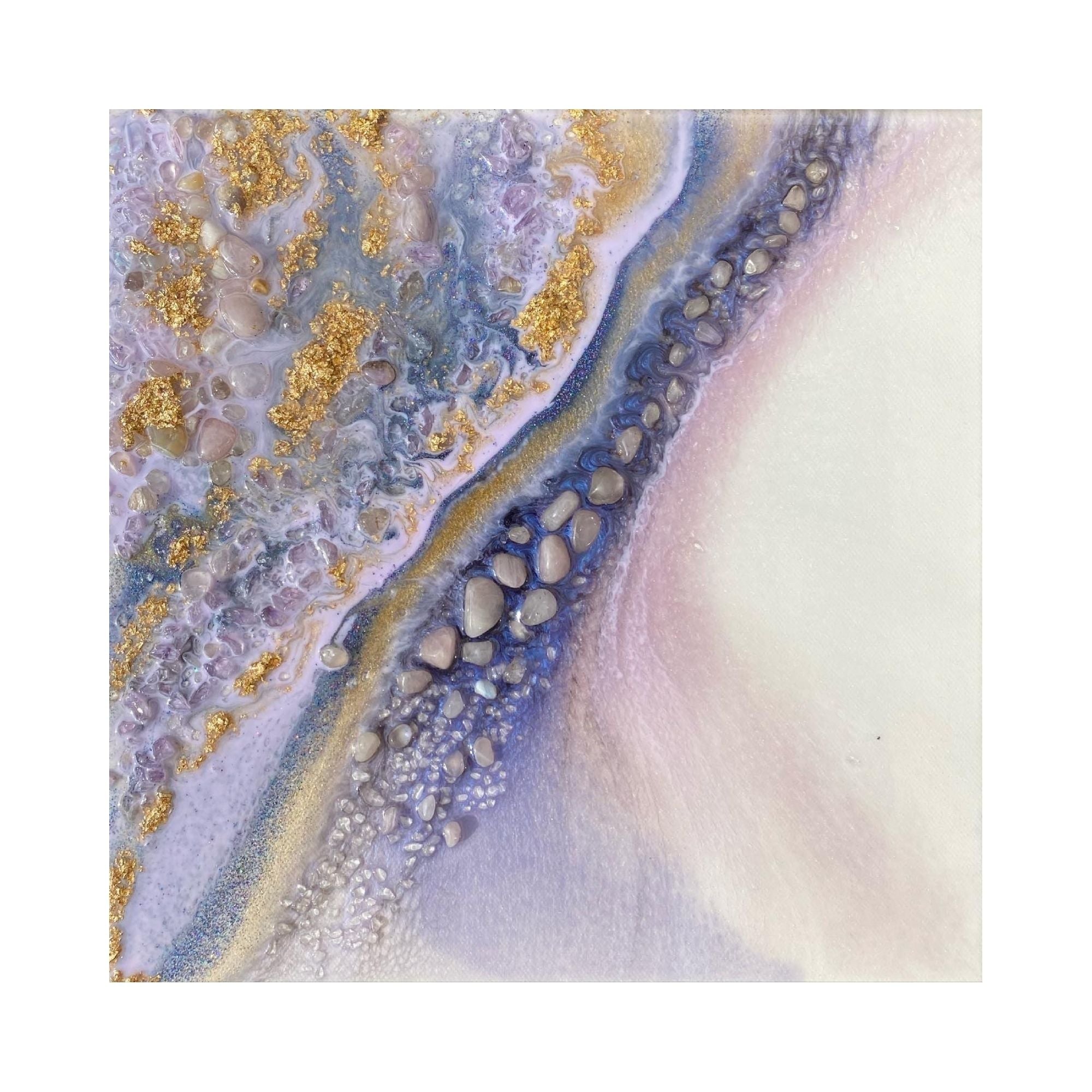 - Light Amethyst Gemstone Artwork with Amethyst Abstract Crystal Artwork