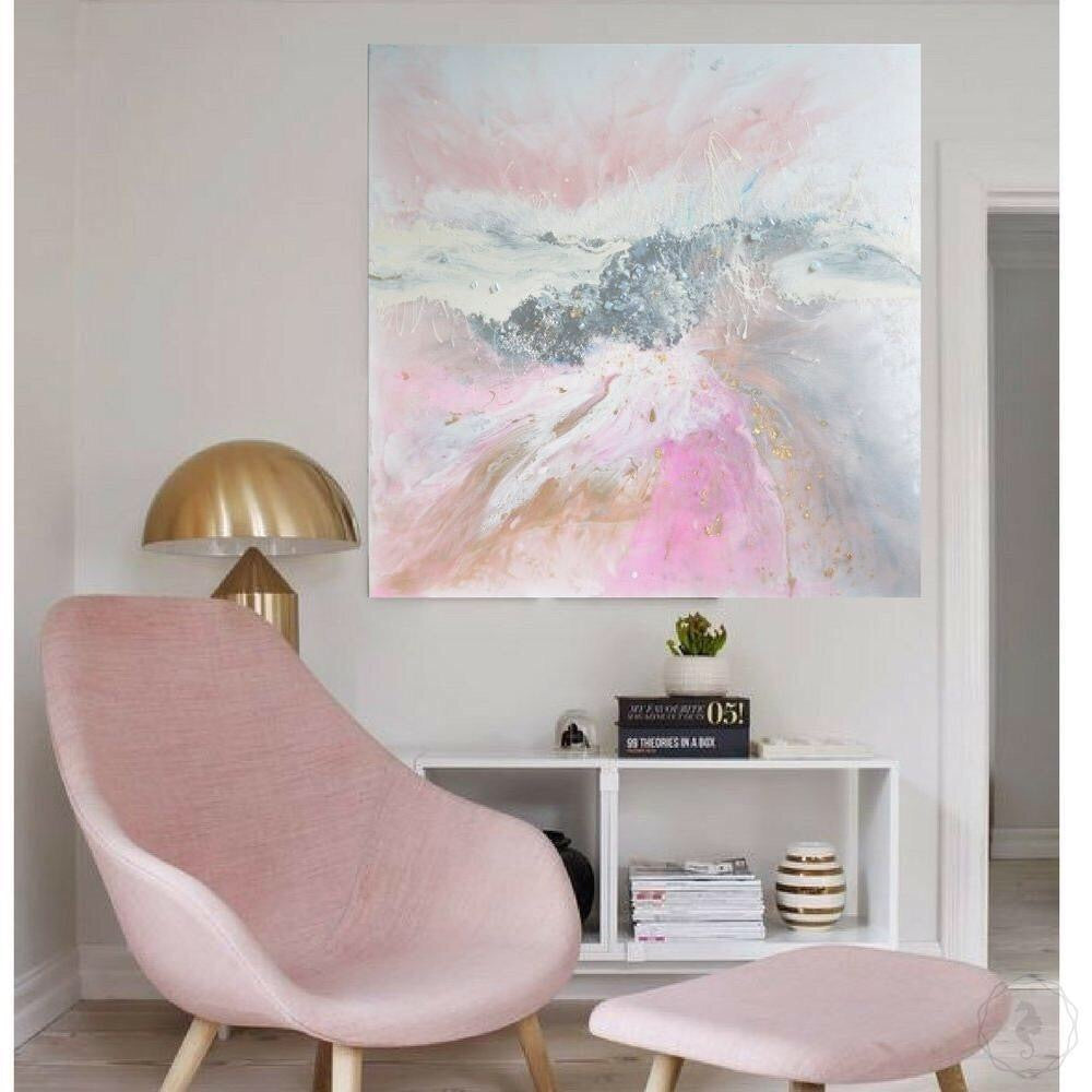 Abstract Pastel. Pink and silver. Angelic Dreams. Art Print. Antuanelle 1 Dreams | Limited Edition Print