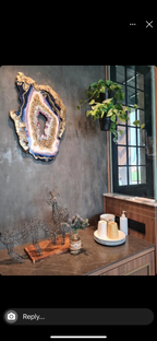 Amethyst Torus  Geode. Freeform Purple and Gold Wisdom Artwork with Amethysts