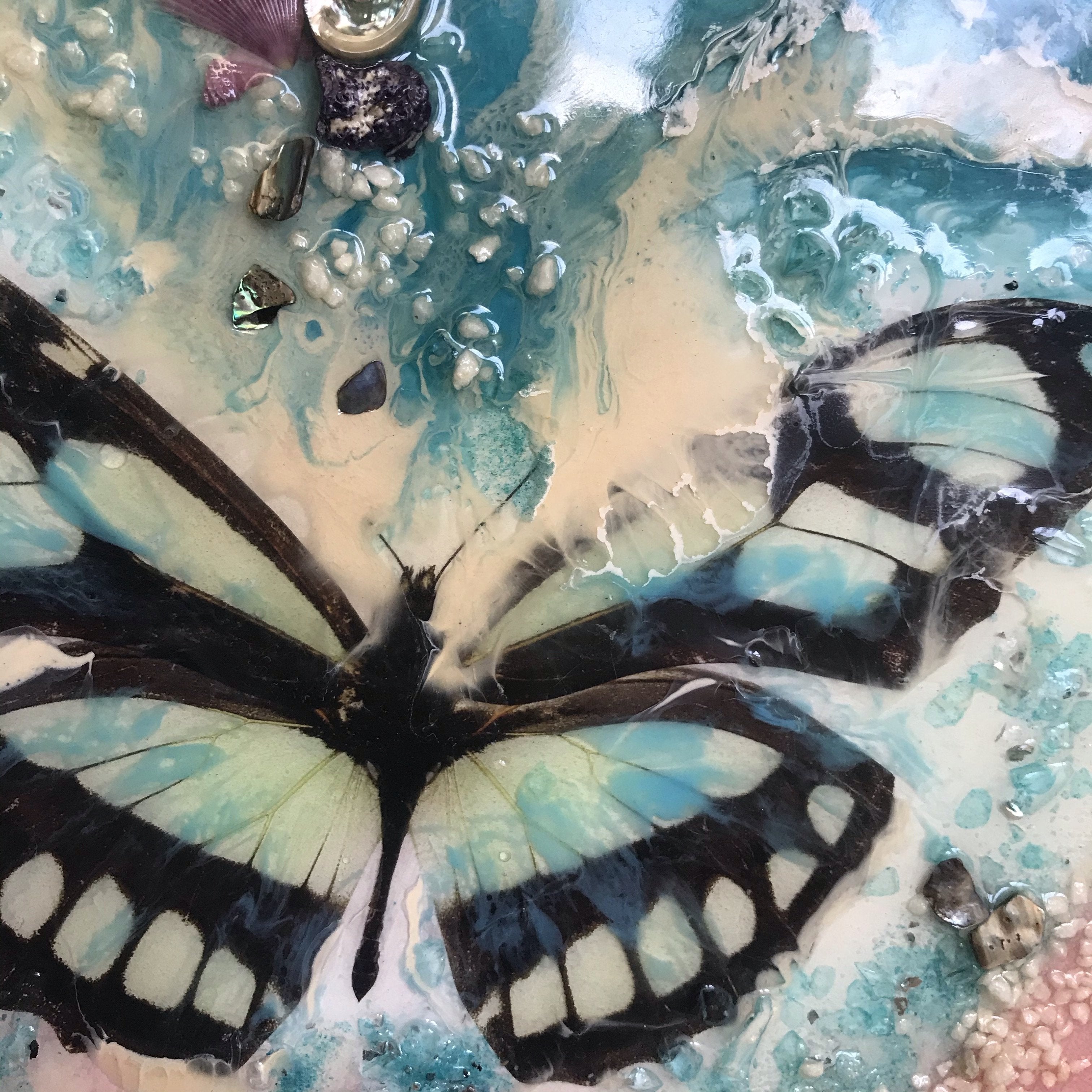 6 Butterfly Dream. Pearl. Round Acrylic Perspex Print