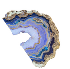Amethyst Geode. Freeform Purple and Gold Wisdom Artwork with Amethysts