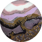2 Tree of Life. Original Abstract Artwork with Purple Shells and Black Onyx