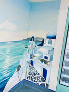 Santorini Greece Mural - churches