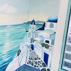 Santorini Greece Mural - churches
