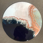 3 Black and White Crystal Geode. Sapphire. Original Artwork Diptych Set of Two