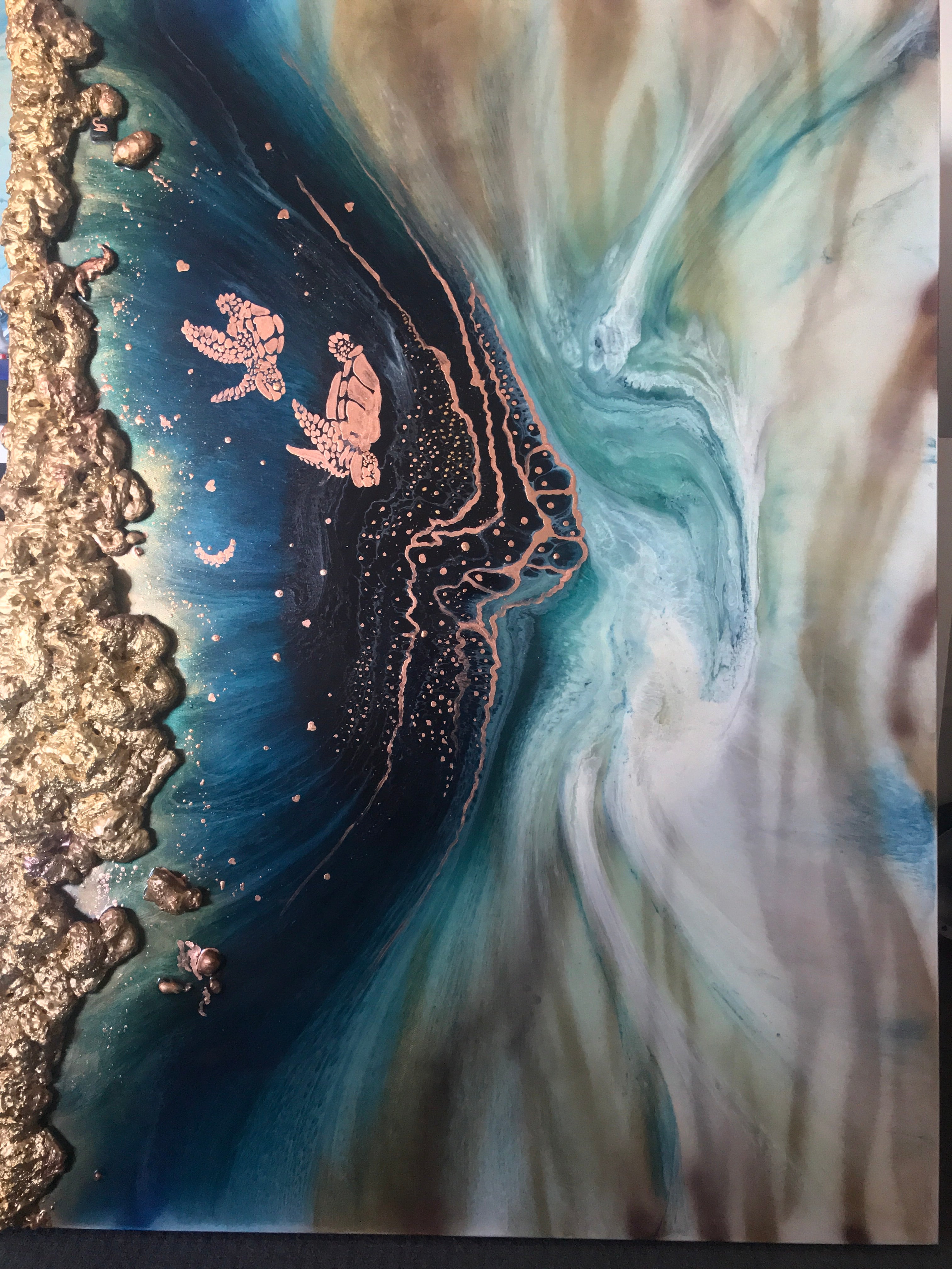 Seascape. Beach Resin Artwork | ANTUANELLE | Oblivion 4 Oblivion. Original