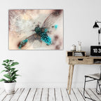 8 Cicada in Crystals. Blue Opal. Original Artwork 30x40cm