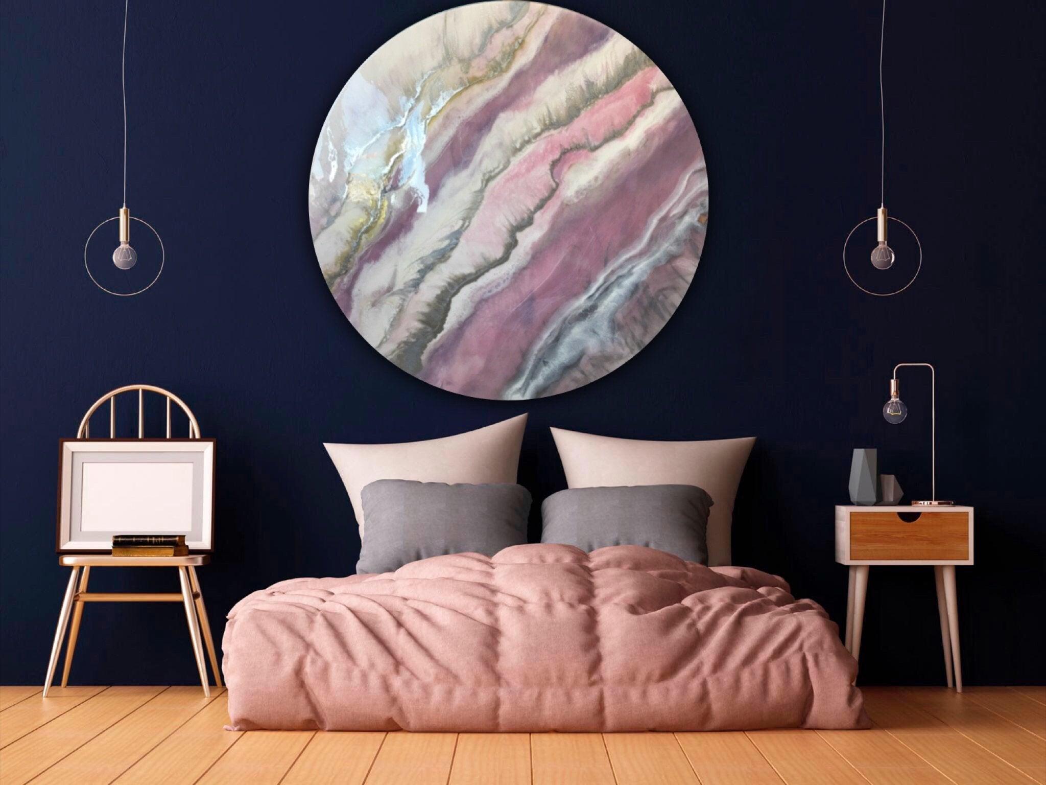 Blush Sands. Round Artwork